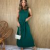 fernandaramosstore com br vestido midi de malha alca grossa com amarracao verde