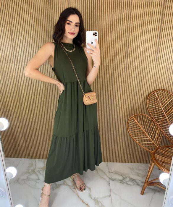 fernandaramosstore com br vestido midi de malha gola verde militar 1