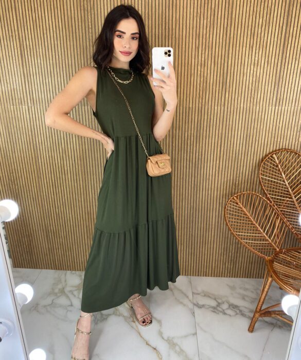 fernandaramosstore com br vestido midi de malha gola verde militar