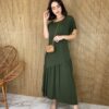 fernandaramosstore com br vestido midi de malha manga curta gola redonda verde militar 1