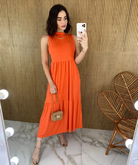 fernandaramosstore com br vestido midi de malha sem bojo gola laranja 1