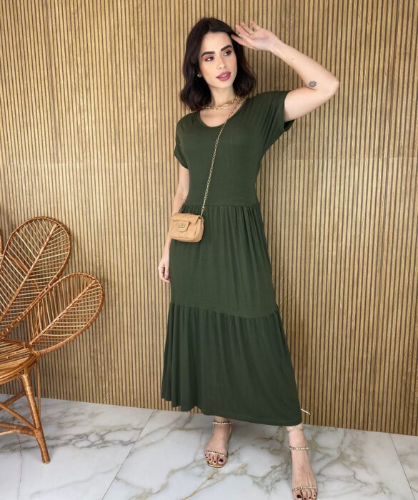 fernandaramosstore com br vestido midi de malha sem bojo manga curta verde militar 1