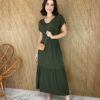 fernandaramosstore com br vestido midi de malha sem bojo manga curta verde militar