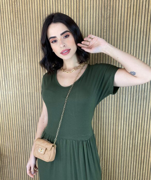 fernandaramosstore com br vestido midi de malha sem bojo manga curta verde militar 2