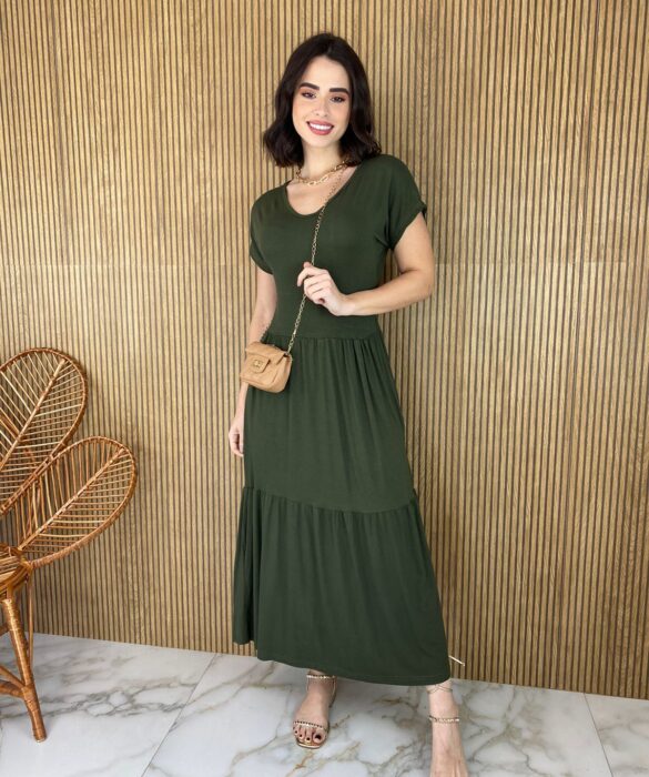 fernandaramosstore com br vestido midi de malha sem bojo manga curta verde militar