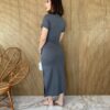 fernandaramosstore com br vestido midi manga curta sem bojo com amarracao cinza