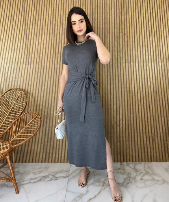 fernandaramosstore com br vestido midi manga curta sem bojo com amarracao cinza 3