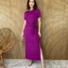 fernandaramosstore com br vestido midi manga curta sem bojo com amarracao fucsia 2