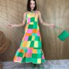 fernandaramosstore com br vestido midi sem bojo amarracao nas alcas estampado verde