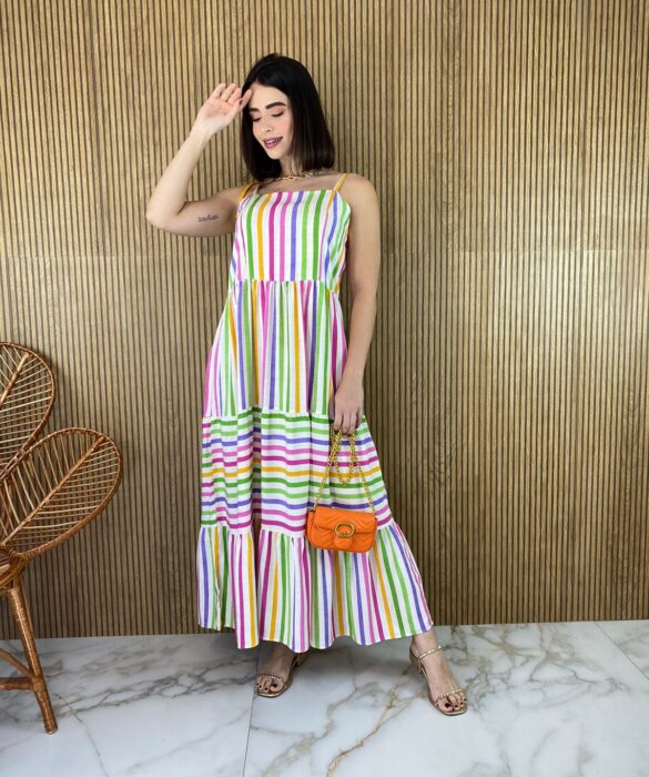 fernandaramosstore com br vestido midi sem bojo amarracao nas alcas listrado varias cores