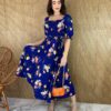 fernandaramosstore com br vestido midi sem bojo com lastex e amarracao estampa azul 1