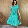 fernandaramosstore com br vestido midi sem bojo com lastex estampado flores verde 1