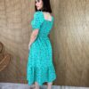 fernandaramosstore com br vestido midi sem bojo com lastex estampado flores verde 3