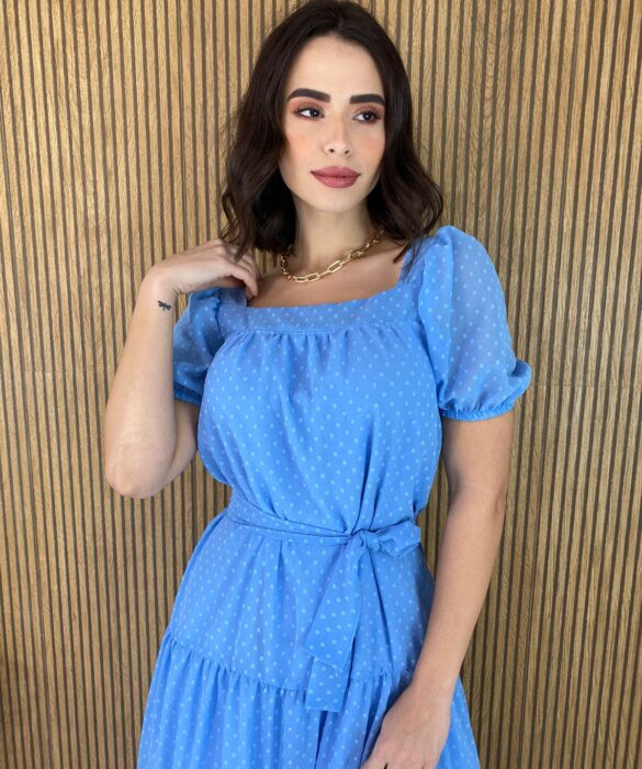 fernandaramosstore com br vestido midi sem bojo manga curta com amarracao solta azul 2