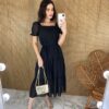 fernandaramosstore com br vestido midi sem bojo manga curta com amarracao solta preto