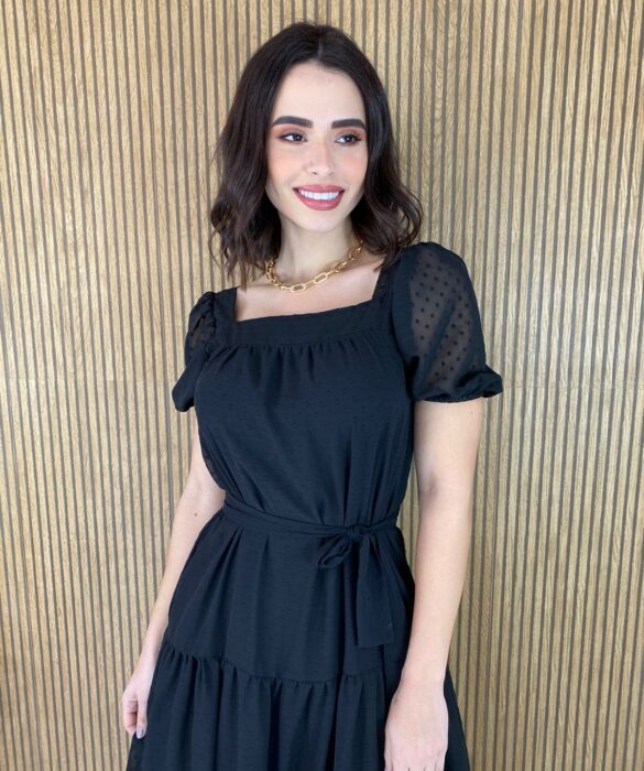 fernandaramosstore com br vestido midi sem bojo manga curta com amarracao solta preto 3