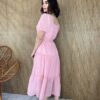 fernandaramosstore com br vestido midi sem bojo manga curta com amarracao solta rosa bebe 5