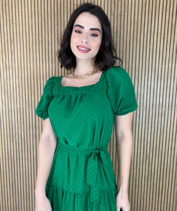 fernandaramosstore com br vestido midi sem bojo manga curta com amarracao solta verde 1