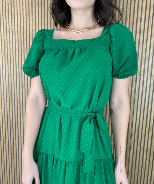 fernandaramosstore com br vestido midi sem bojo manga curta com amarracao solta verde 2