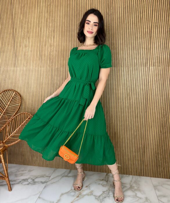 fernandaramosstore com br vestido midi sem bojo manga curta com amarracao solta verde