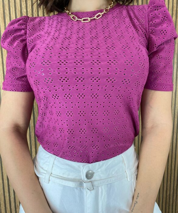 fernandaramosstore com br blusa feminina manga curta laise fucsia 2