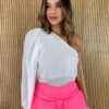 Blusa Feminina Mula Manca Lisa Branca - Fernanda Ramos Store