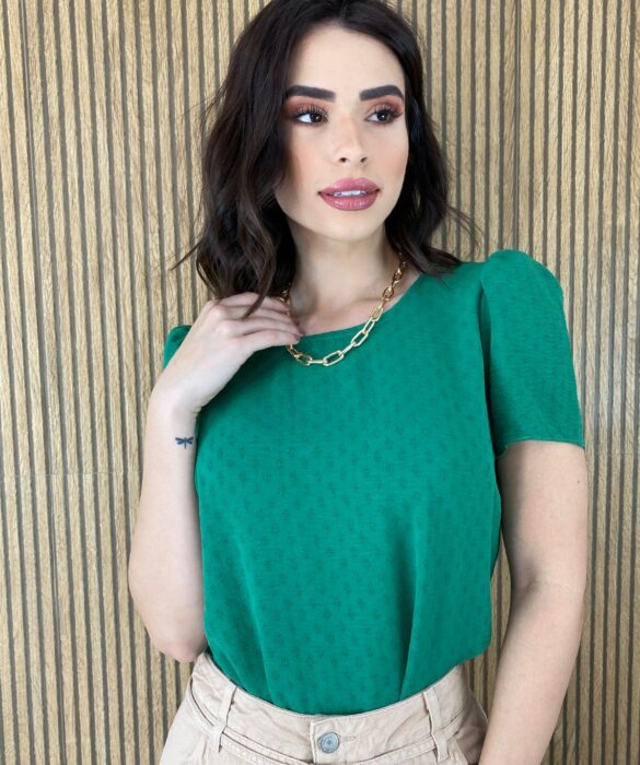 fernandaramosstore com br blusa feminina manga princesa detalhe em relevo verde 2