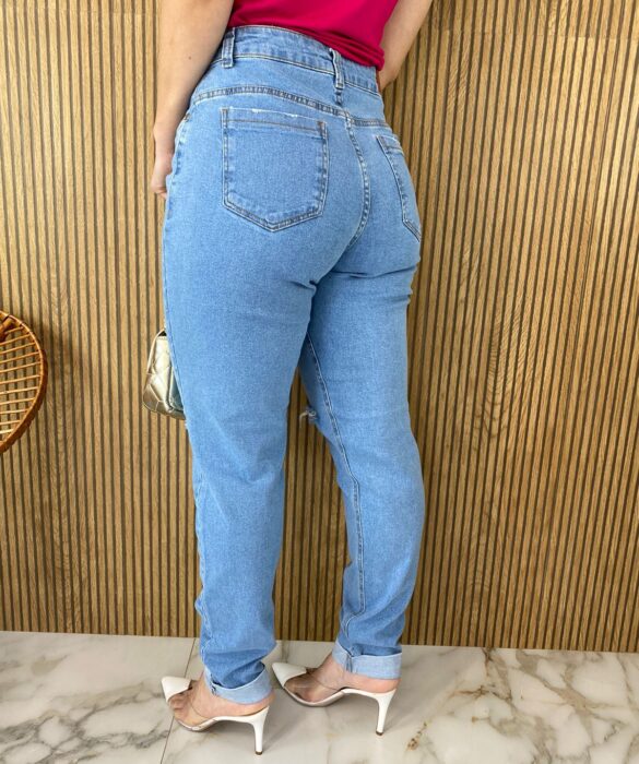 Calça Jeans Feminina Mom com Elastano - Fernanda Ramos Store