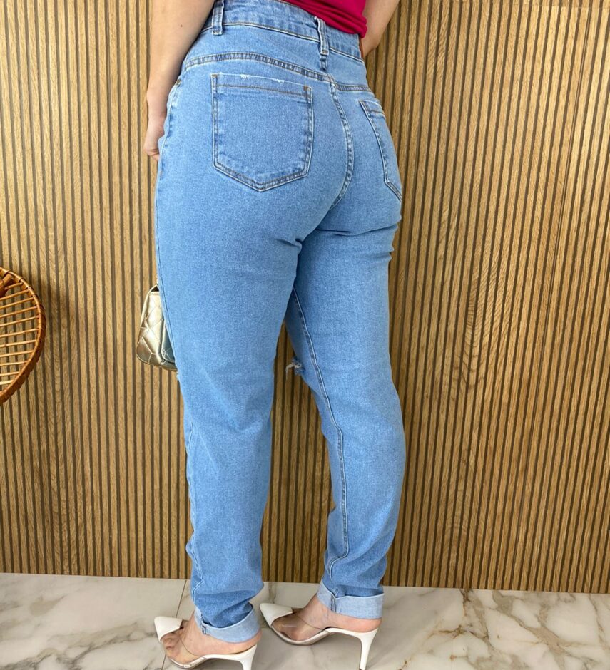 Calça Jeans Feminina Mom com Elastano - Fernanda Ramos Store