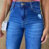 Calça Jeans Feminina Wide Leg Pantalona Cintura Alta - Fernanda Ramos Store