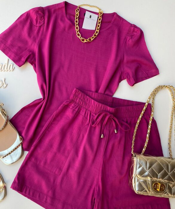 fernandaramosstore com br conjunto princess short e blusa viscolinho fucsia 2