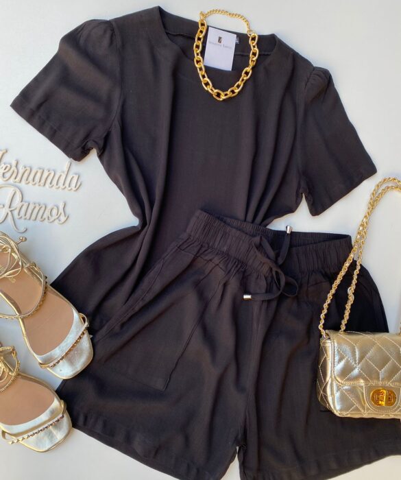 fernandaramosstore com br conjunto princess short e blusa viscolinho preto 2