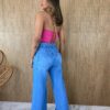 Cropped Corset com Bojo Pink com Amarração - Fernanda Ramos Store