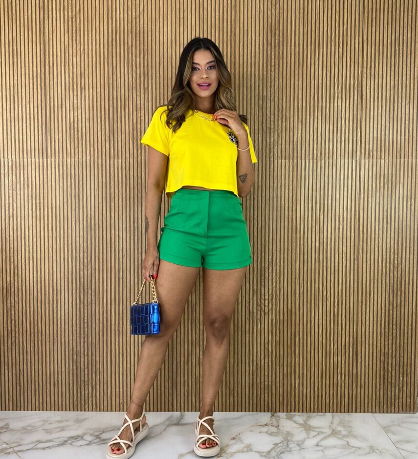 fernandaramosstore com br cropped feminino manga curta amarelo sem bojo com estampa 1