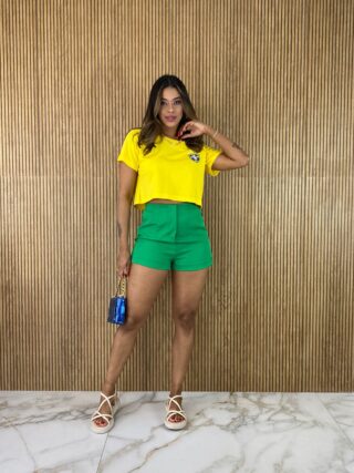 fernandaramosstore com br cropped feminino manga curta amarelo sem bojo com estampa