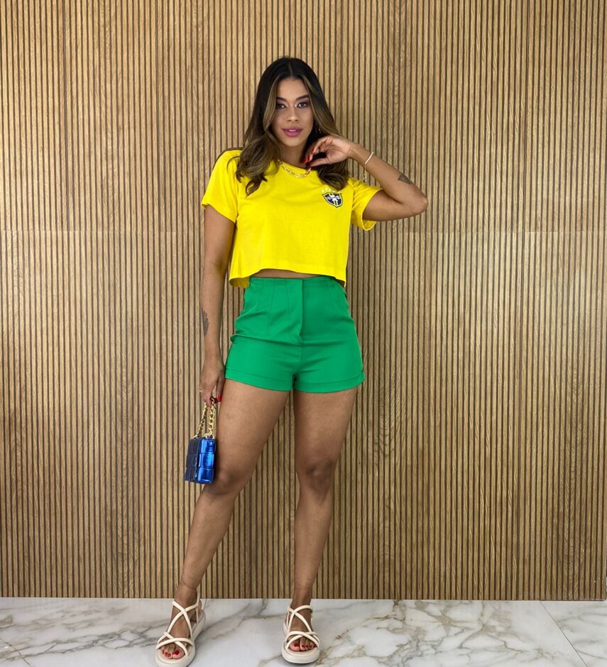 fernandaramosstore com br cropped feminino manga curta amarelo sem bojo com estampa