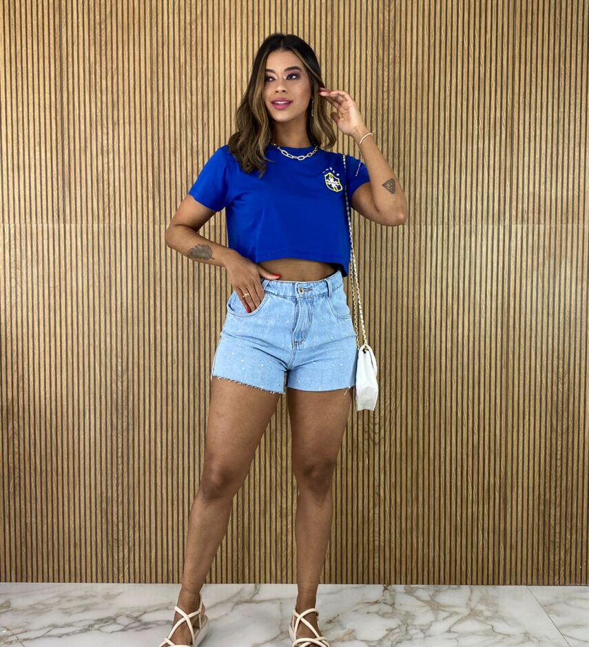 fernandaramosstore com br cropped feminino manga curta azul sem bojo com estampa