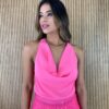 Cropped Feminino sem Bojo com Zíper Atrás Rosa - Fernanda Ramos Store