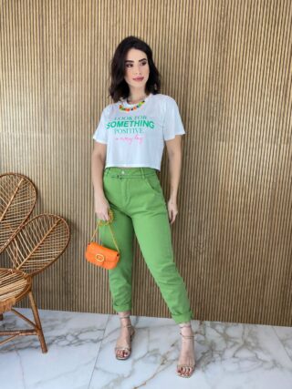 Cropped sem Bojo Manga Curta Colar Removível Off White - Fernanda Ramos Store