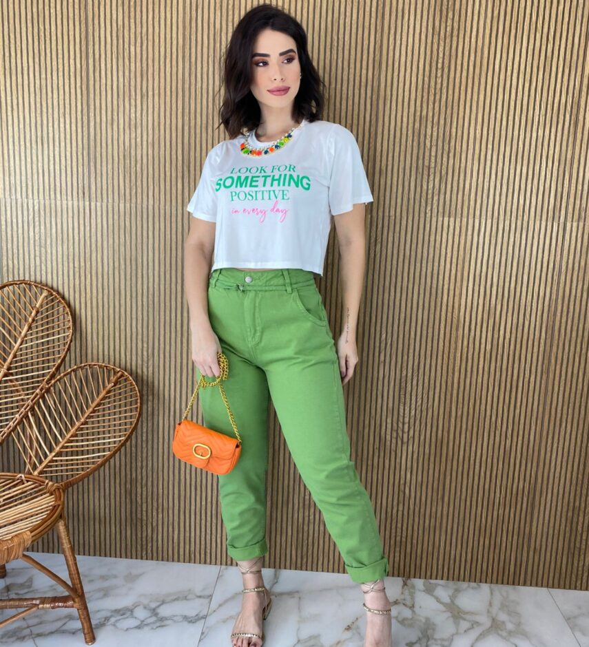 Cropped sem Bojo Manga Curta Colar Removível Off White - Fernanda Ramos Store