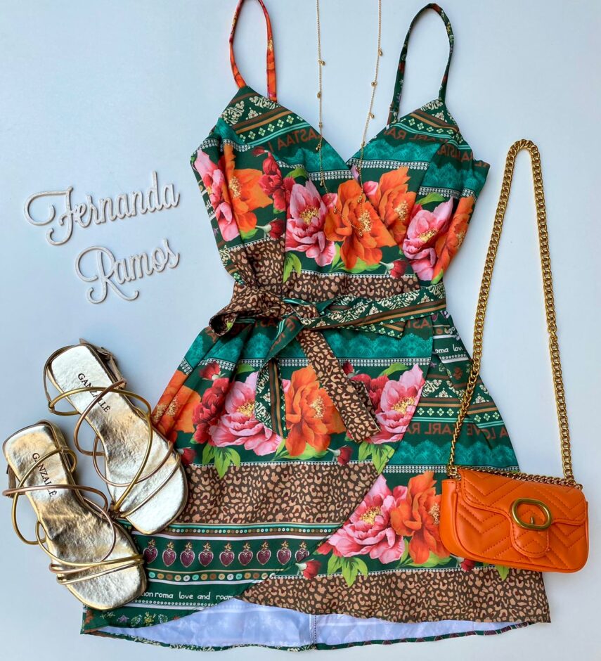 fernandaramosstore com br macaquinho feminino com bojo estampa verde com amarracao