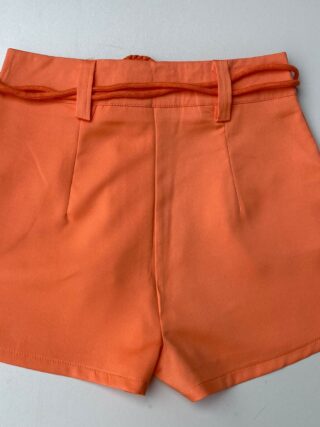 Short Feminino com Detalhe de Amarração Laranja - Fernanda Ramos Store