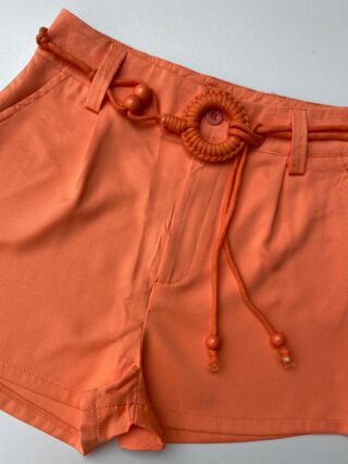 Short Feminino com Detalhe de Amarração Laranja - Fernanda Ramos Store