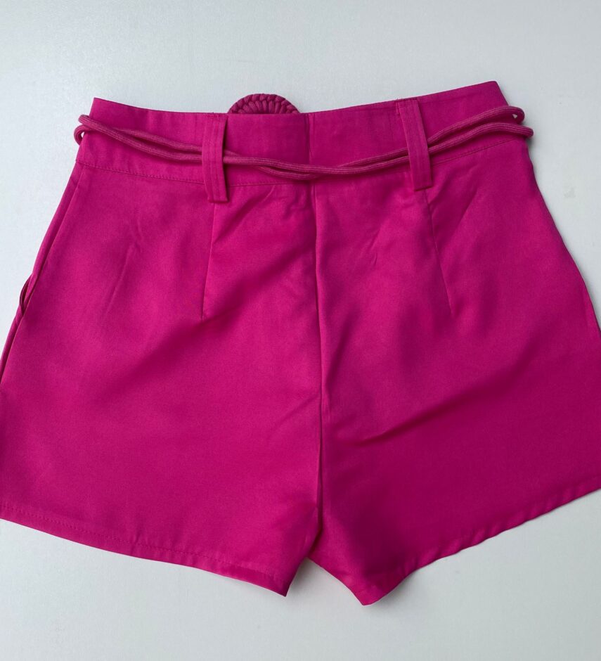 Short Feminino com Detalhe de Amarração Pink - Fernanda Ramos Store