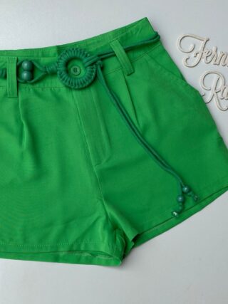 Short Feminino com Detalhe de Amarração Verde Bandeira - Fernanda Ramos Store