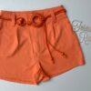 Short Feminino com Detalhe de Amarração Laranja - Fernanda Ramos Store