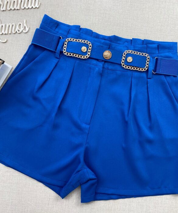 fernandaramosstore com br short feminino com detalhe de cinto azul bic