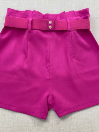 Short Feminino com Detalhe de Cinto Pink - Fernanda Ramos Store