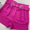 Short Feminino com Detalhe de Cinto Pink - Fernanda Ramos Store