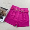 Short Feminino com Detalhe de Cinto Pink - Fernanda Ramos Store